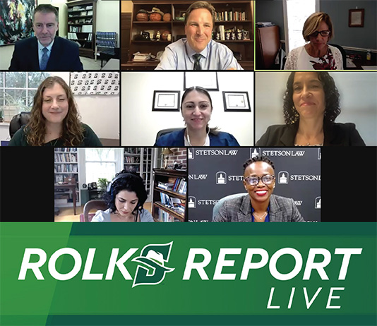 Screenshot of Zoom meeting with Rolks Report Live logo.