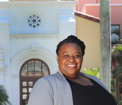 portrait outside of Carmen Johnson for Stetson in the News