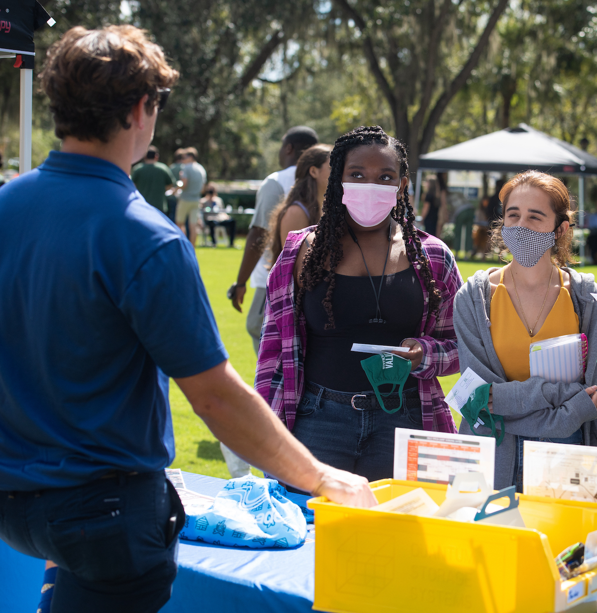 Two students visit the Global Citizenship Fair