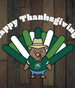 Graphic with Happy Thanksgiving