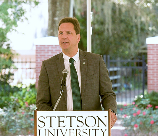 President Roellke at the podium