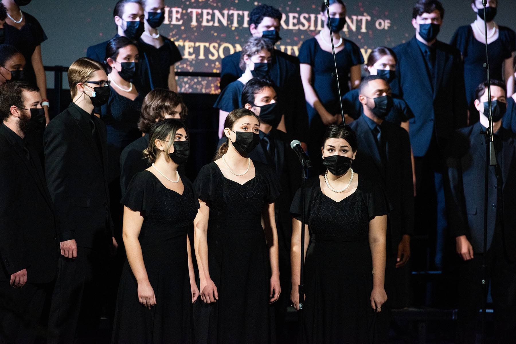 A choir performs during the Inauguration