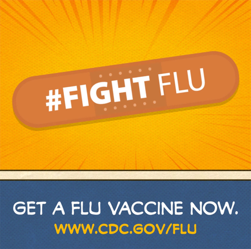 Graphic says, Fight Flu
