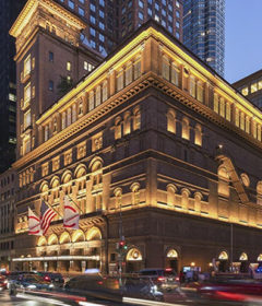 Exterior of Carnegie Hall in New York City