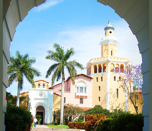 Scenic exterior of the College of Law