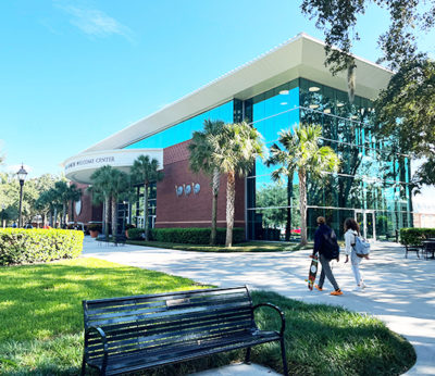 Exterior of Rinker Welcome Center