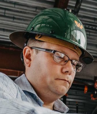 portrait in a hard hat