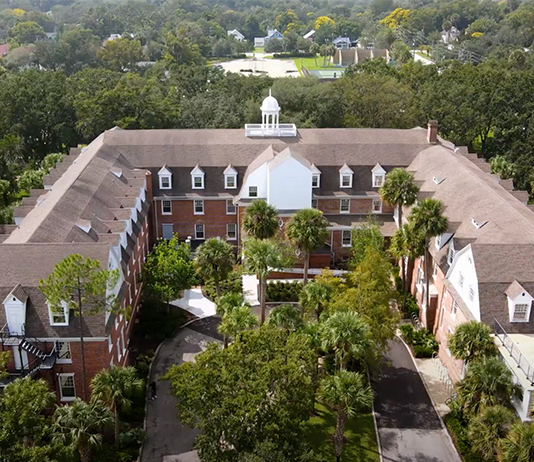 aerial of Chaudoin Hall