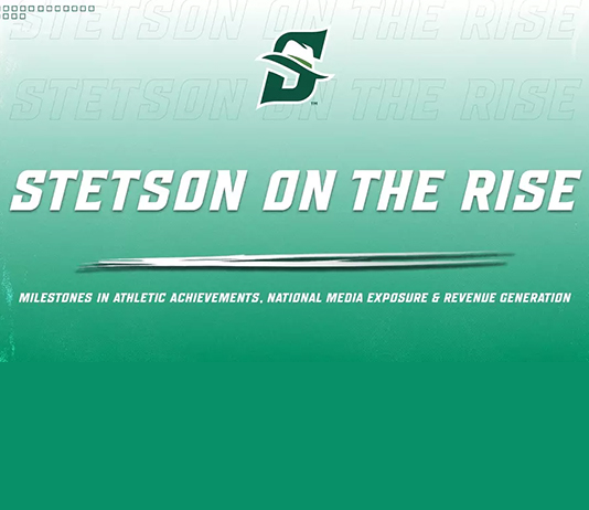 Graphic that says, Stetson on the Rise