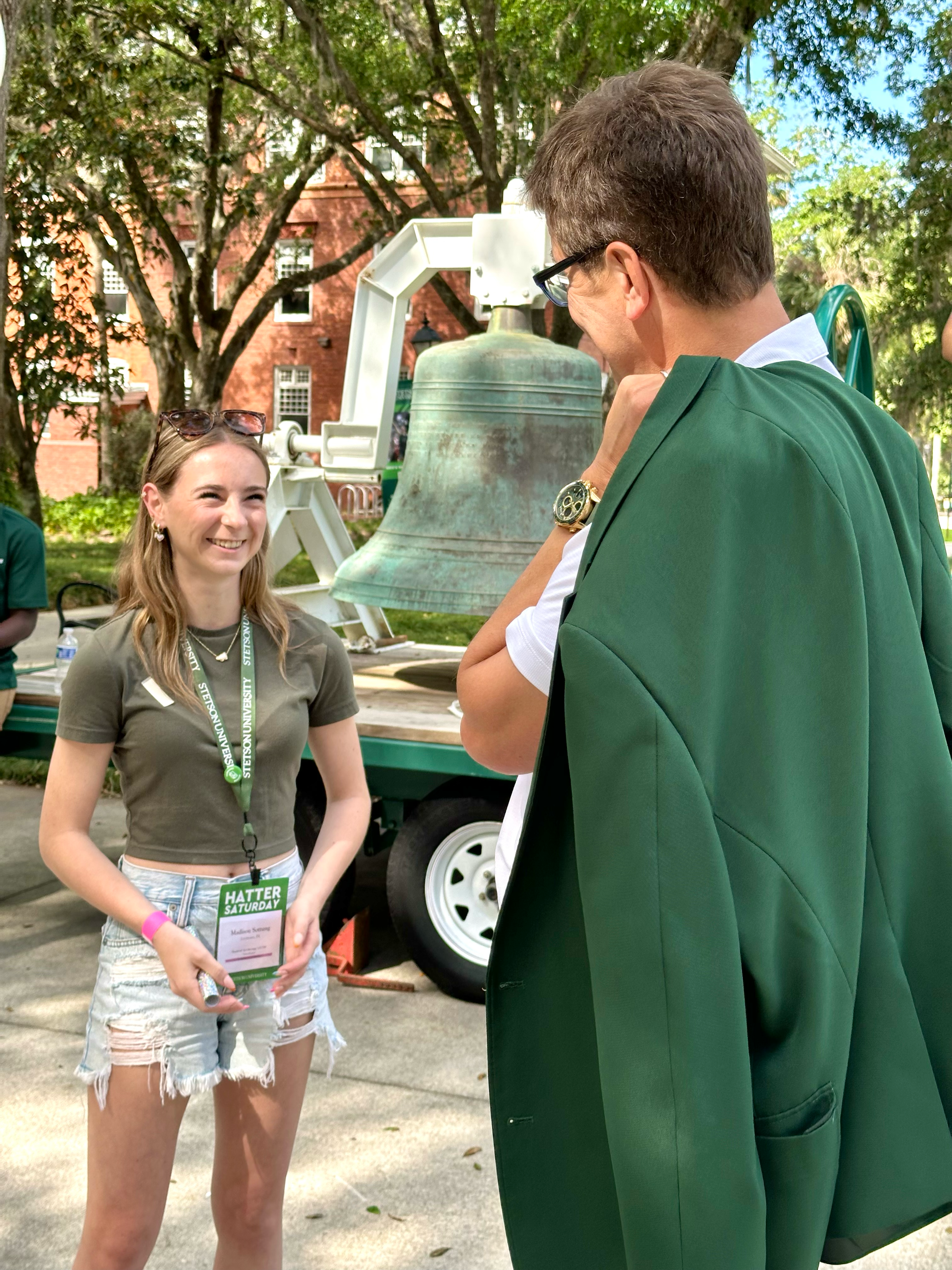 Hatter Saturday
Madison Sottung and Stetson President Christopher F. Roellke