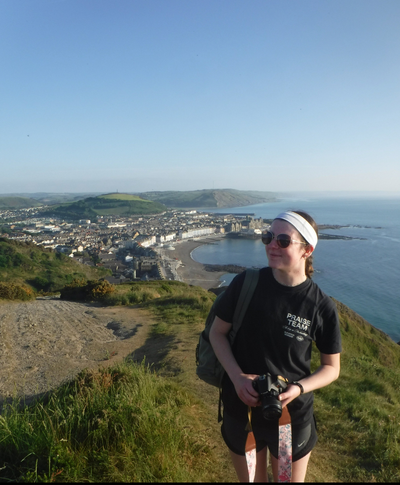 portrait on a cliff in Wales.