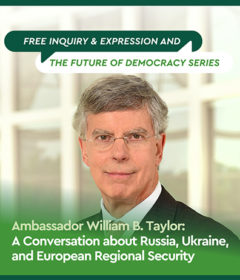 Photo and text about speaker series