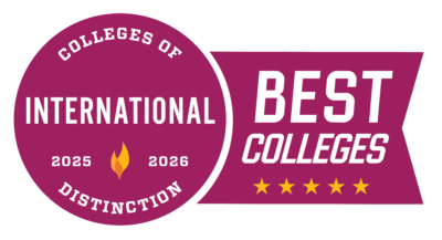 Graphic that says Best Colleges for International students