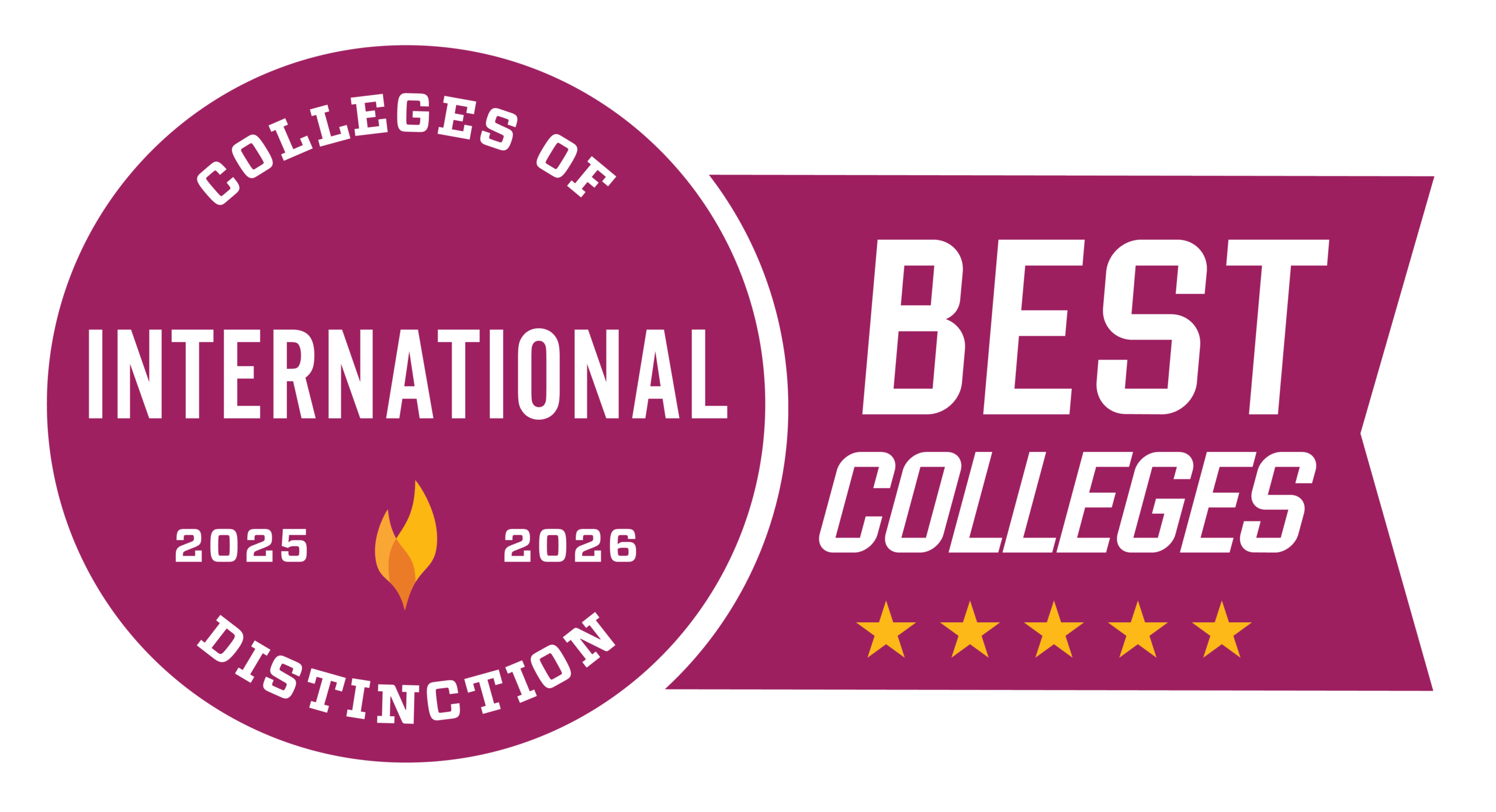 Graphic that says Best Colleges for International students