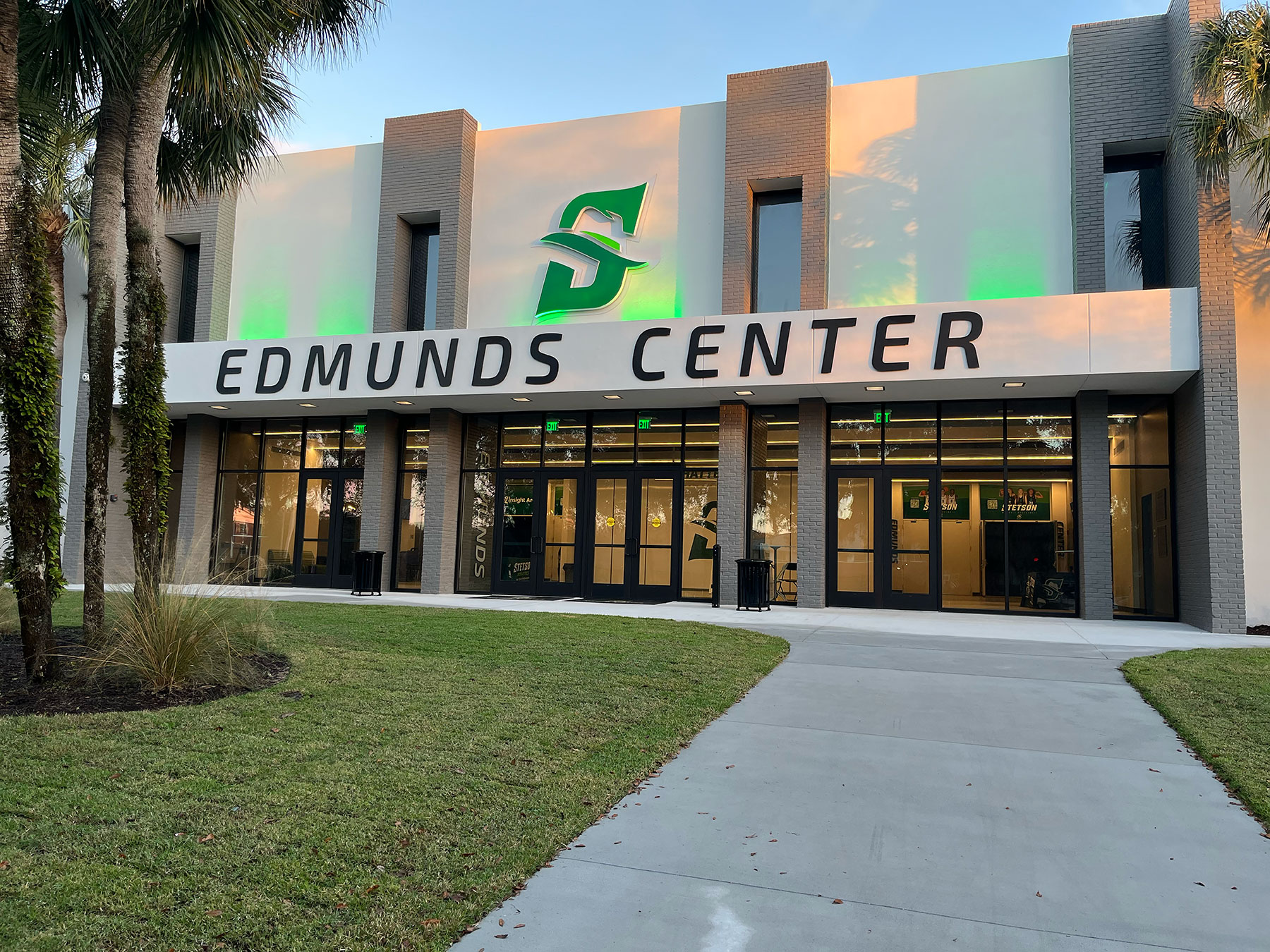 The exterior of a building says Edmunds Center.