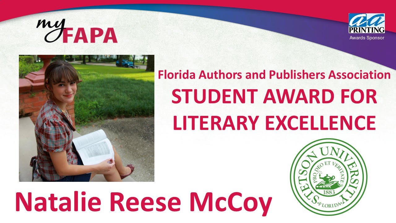 Natalie Reese McCoy receives Florida literary excellence award