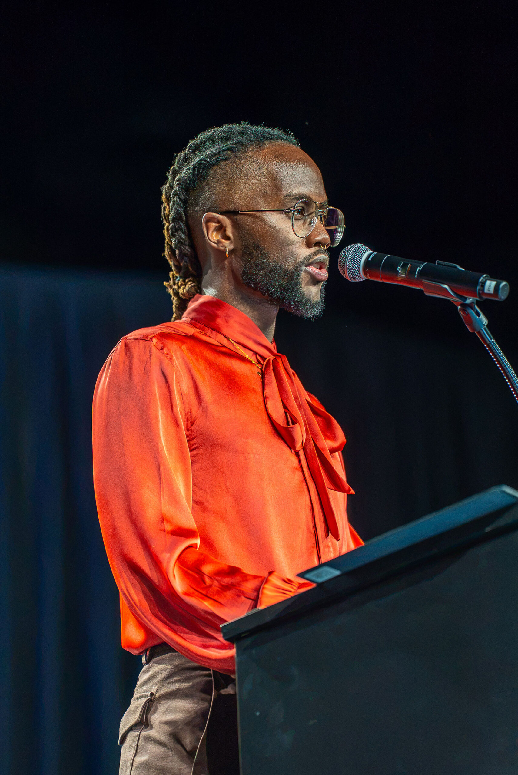 Junior Nyong'o speaking at Stetson's Convocation 2026