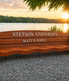 Memorial bench at Matt's Point