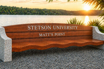 Memorial bench at Matt's Point