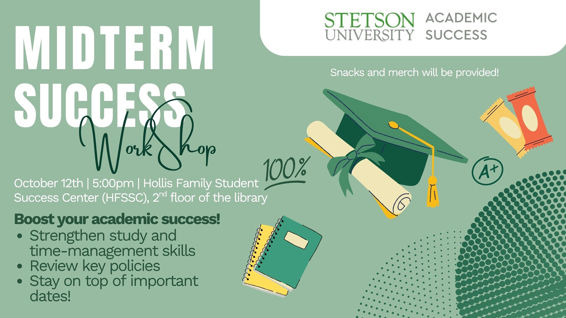 Event details for the Midterm Success Workshop
